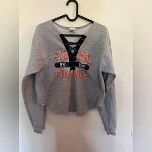 College sweatshirt